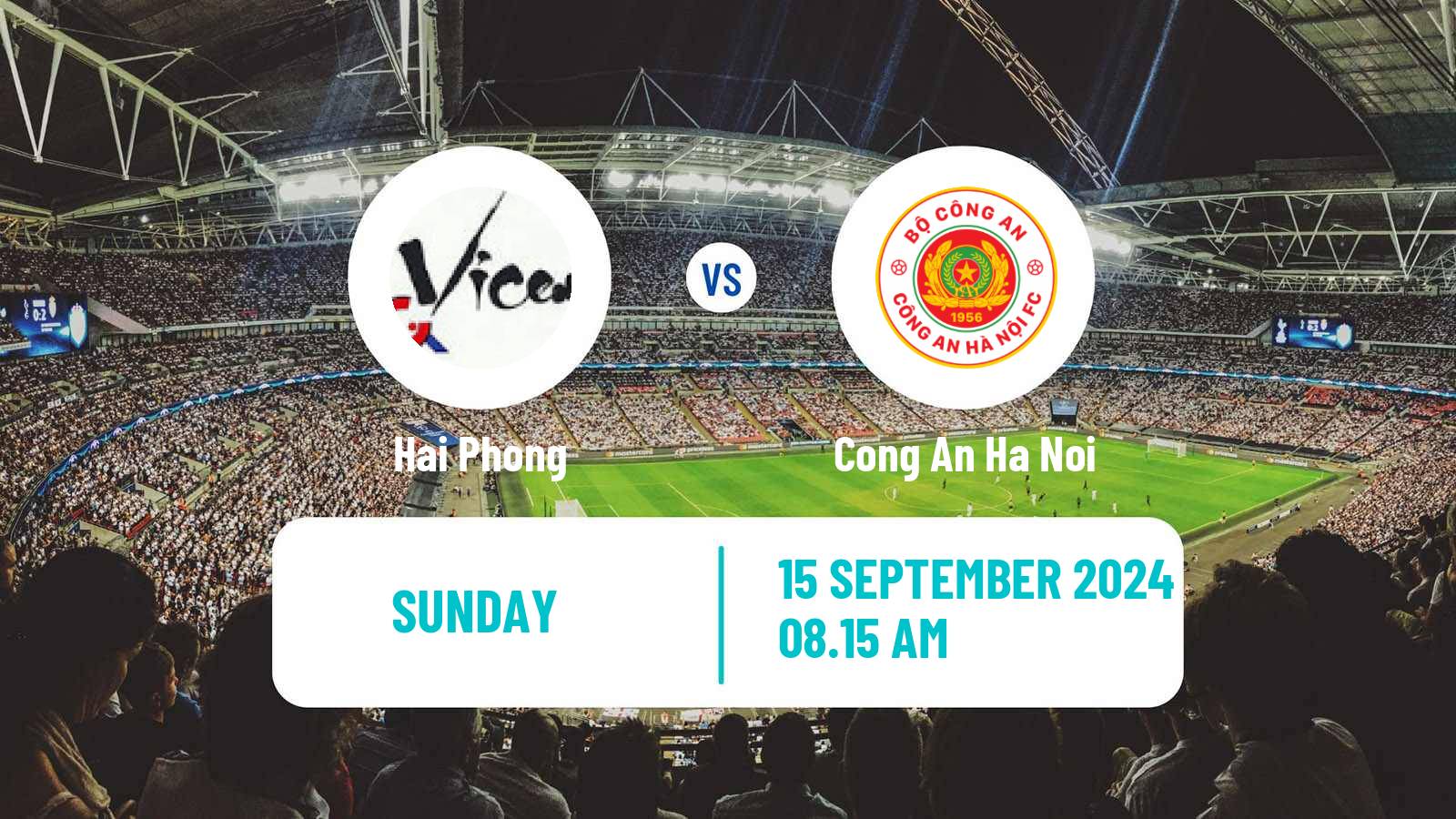 Soccer Vietnamese V League 1 Hai Phong - Cong An Ha Noi