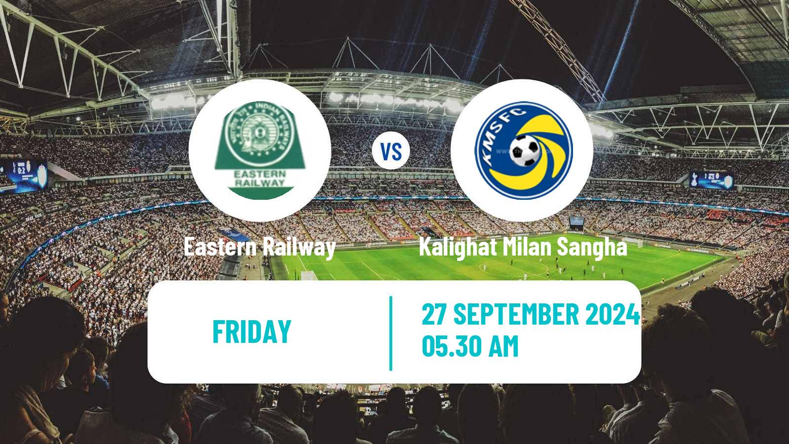 Soccer Calcutta Premier Division Eastern Railway - Kalighat Milan Sangha