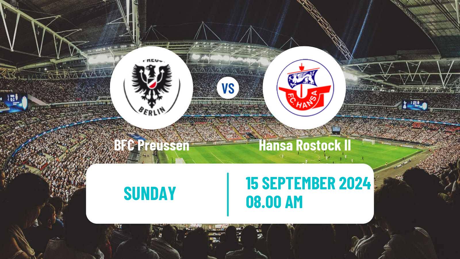 Soccer German Oberliga NOFV-Nord Preussen - Hansa Rostock II