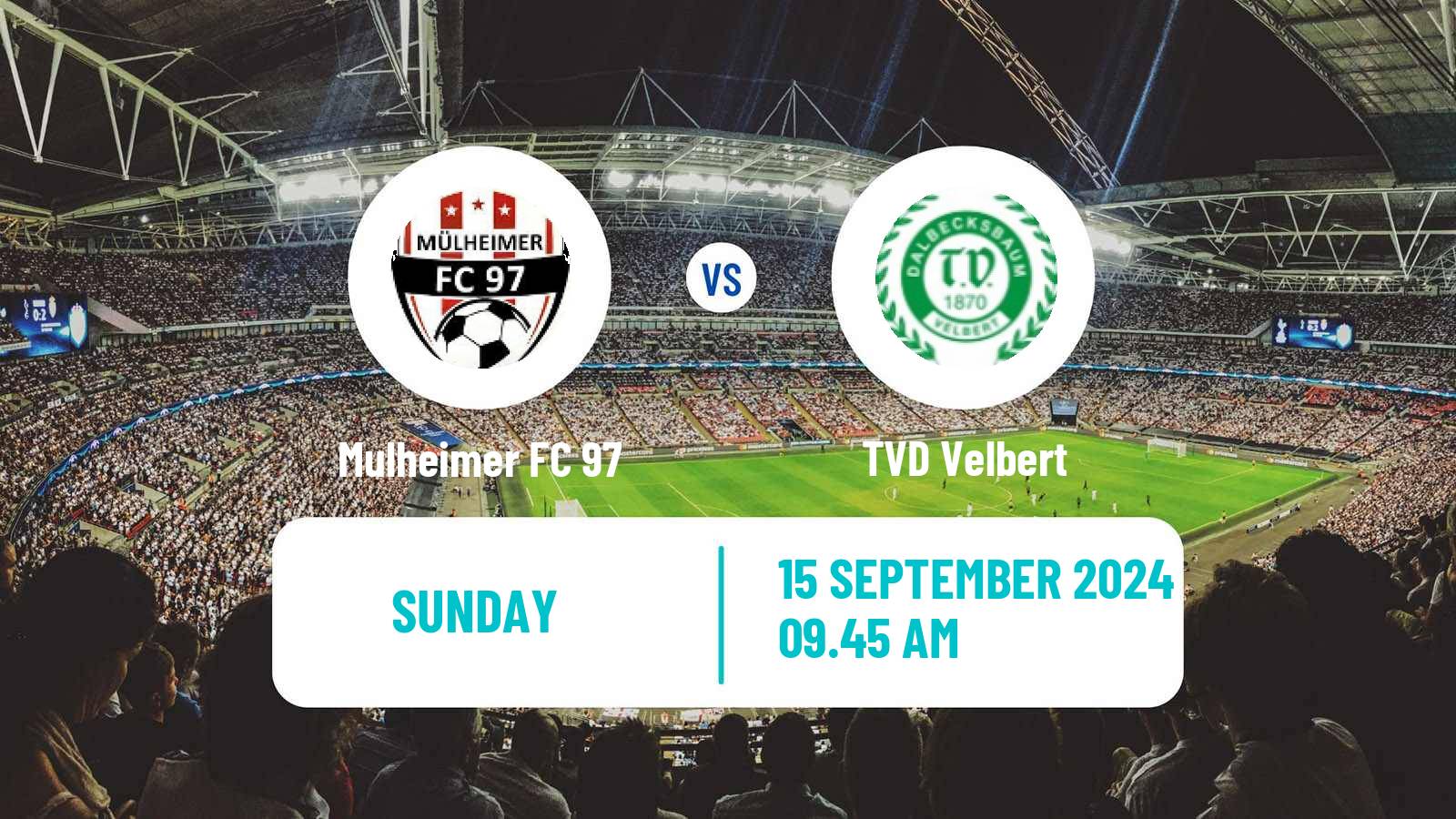 Soccer German Oberliga Niederrhein Mulheimer FC 97 - TVD Velbert