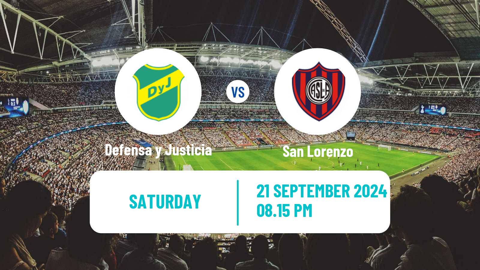 Soccer Argentinian Liga Profesional Defensa y Justicia - San Lorenzo