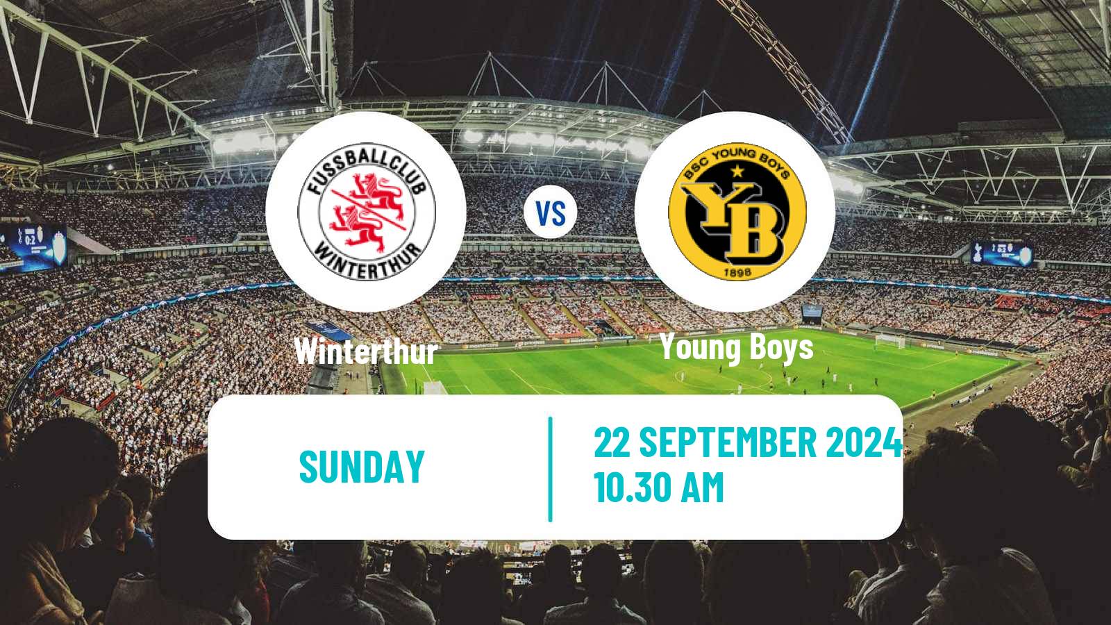 Soccer Swiss Super League Winterthur - Young Boys