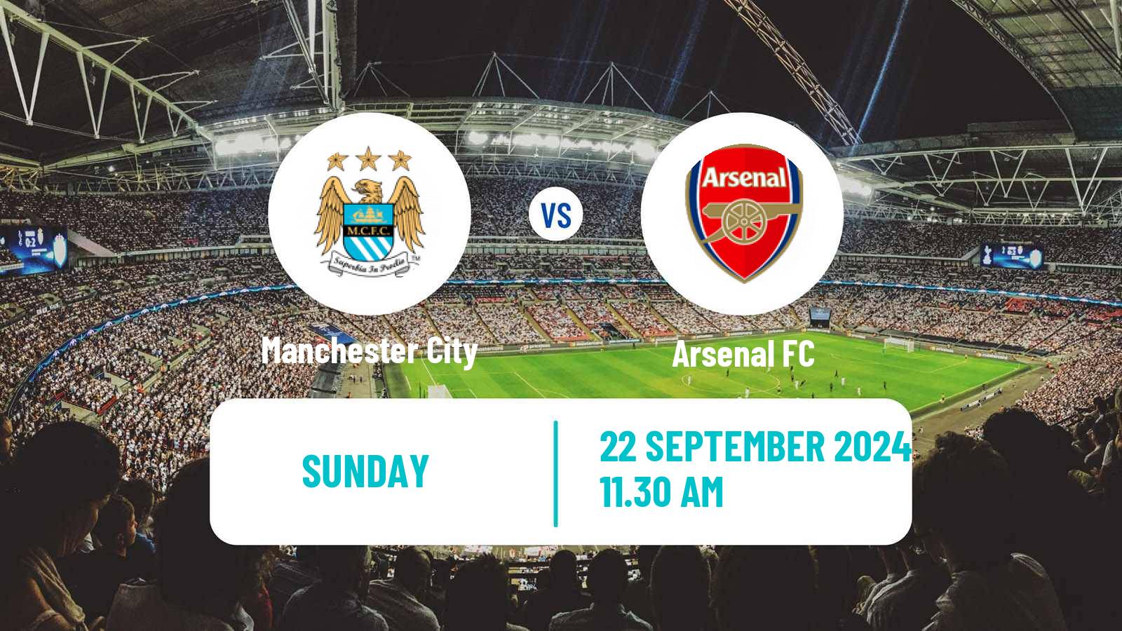 Soccer English Premier League Manchester City - Arsenal