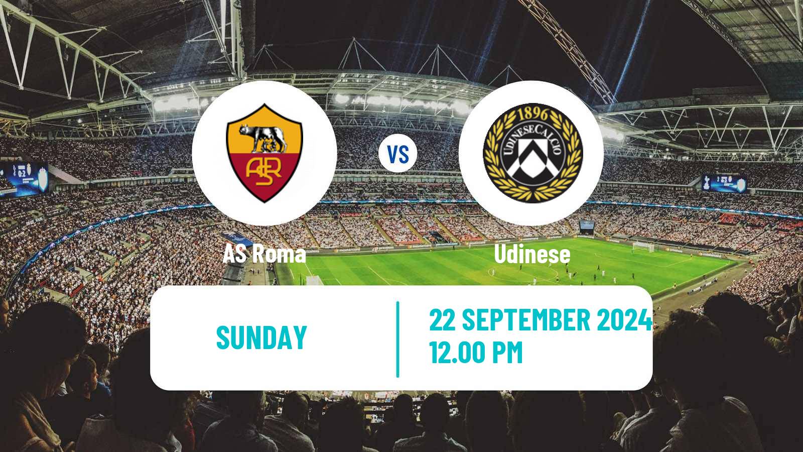 Soccer Italian Serie A Roma - Udinese