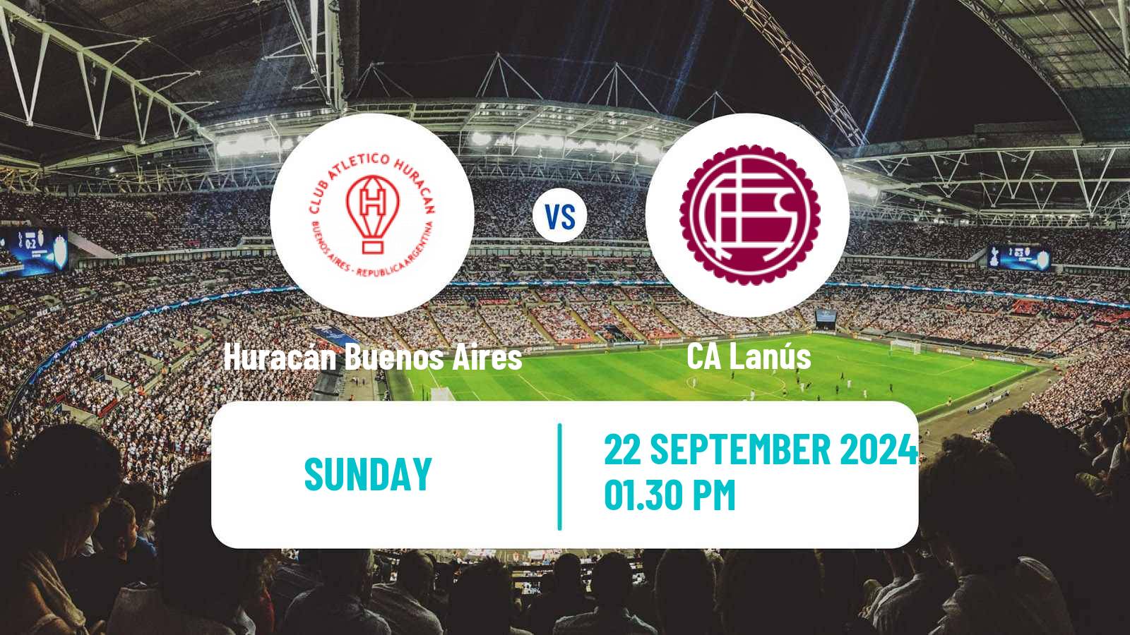 Soccer Argentinian Liga Profesional Huracán Buenos Aires - Lanús