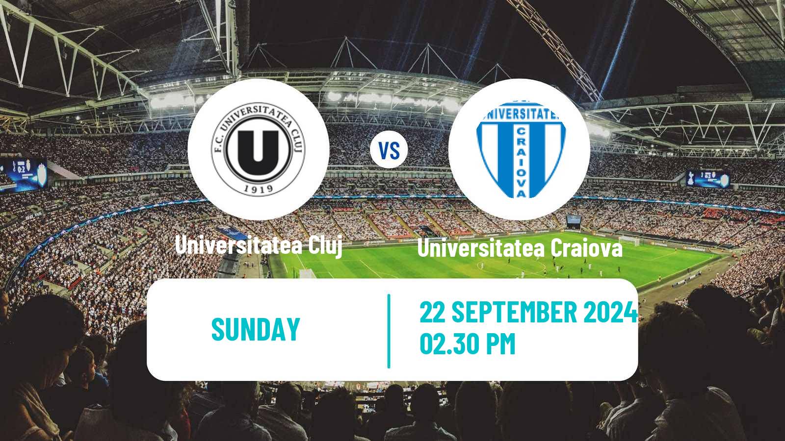 Soccer Romanian Liga 1 Universitatea Cluj - Universitatea Craiova