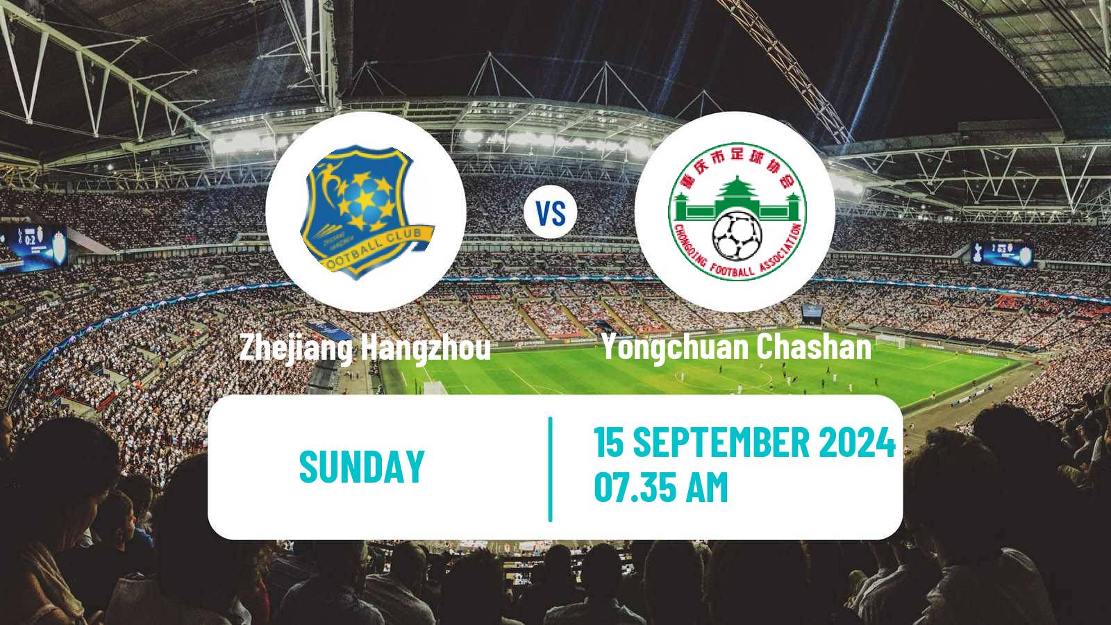 Soccer Chinese Super League Women Zhejiang Hangzhou - Yongchuan Chashan