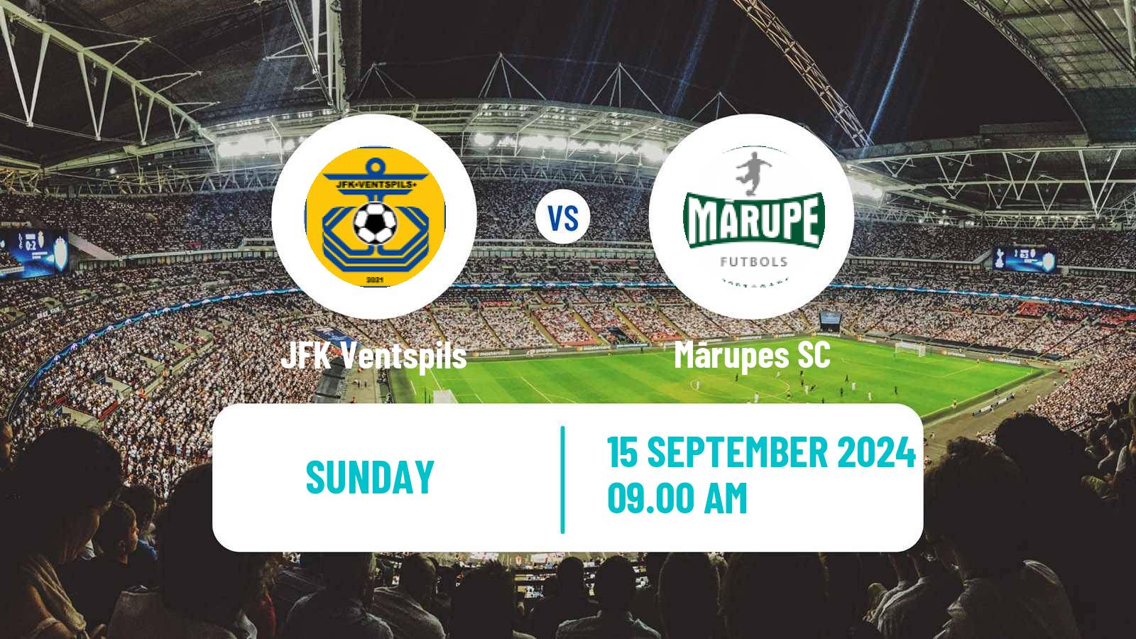 Soccer Latvian 1 Liga JFK Ventspils - Mārupe