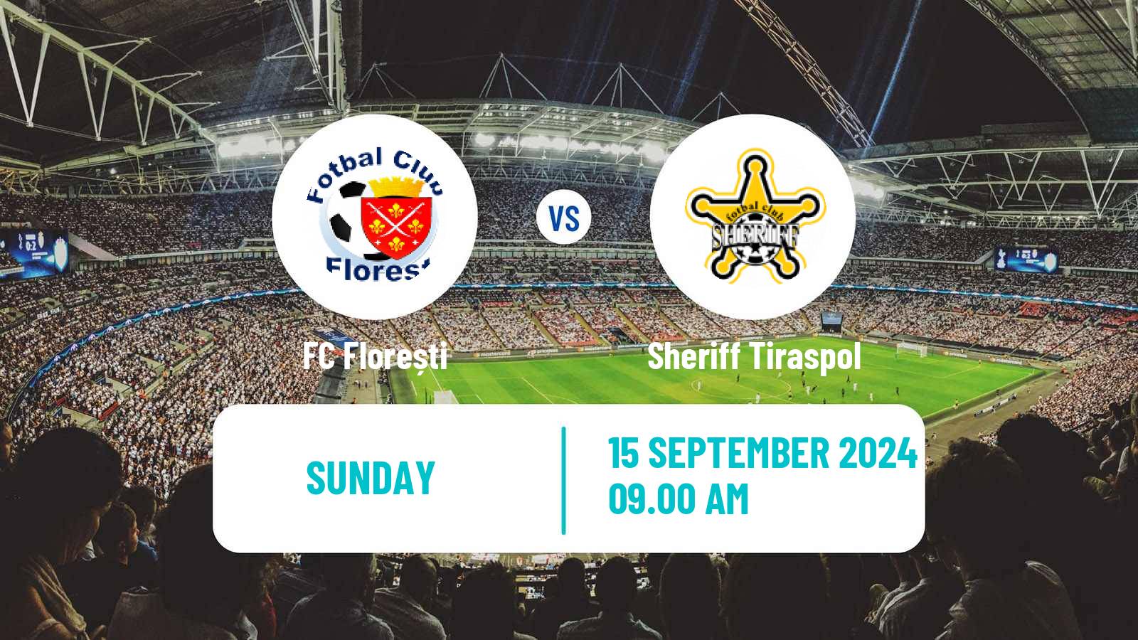 Soccer Moldovan Super Liga Florești - Sheriff Tiraspol