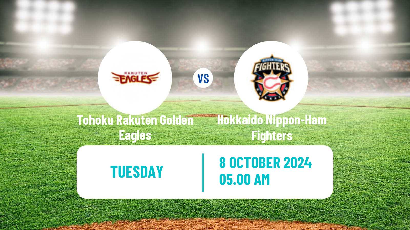 Baseball NPB Tohoku Rakuten Golden Eagles - Hokkaido Nippon-Ham Fighters