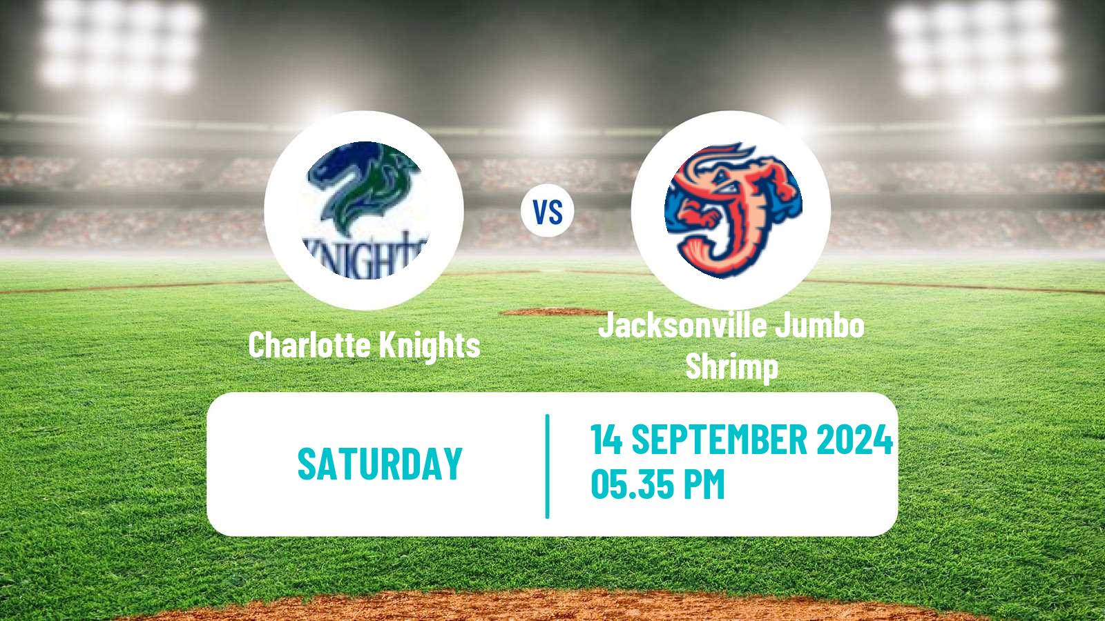 Baseball IL Charlotte Knights - Jacksonville Jumbo Shrimp