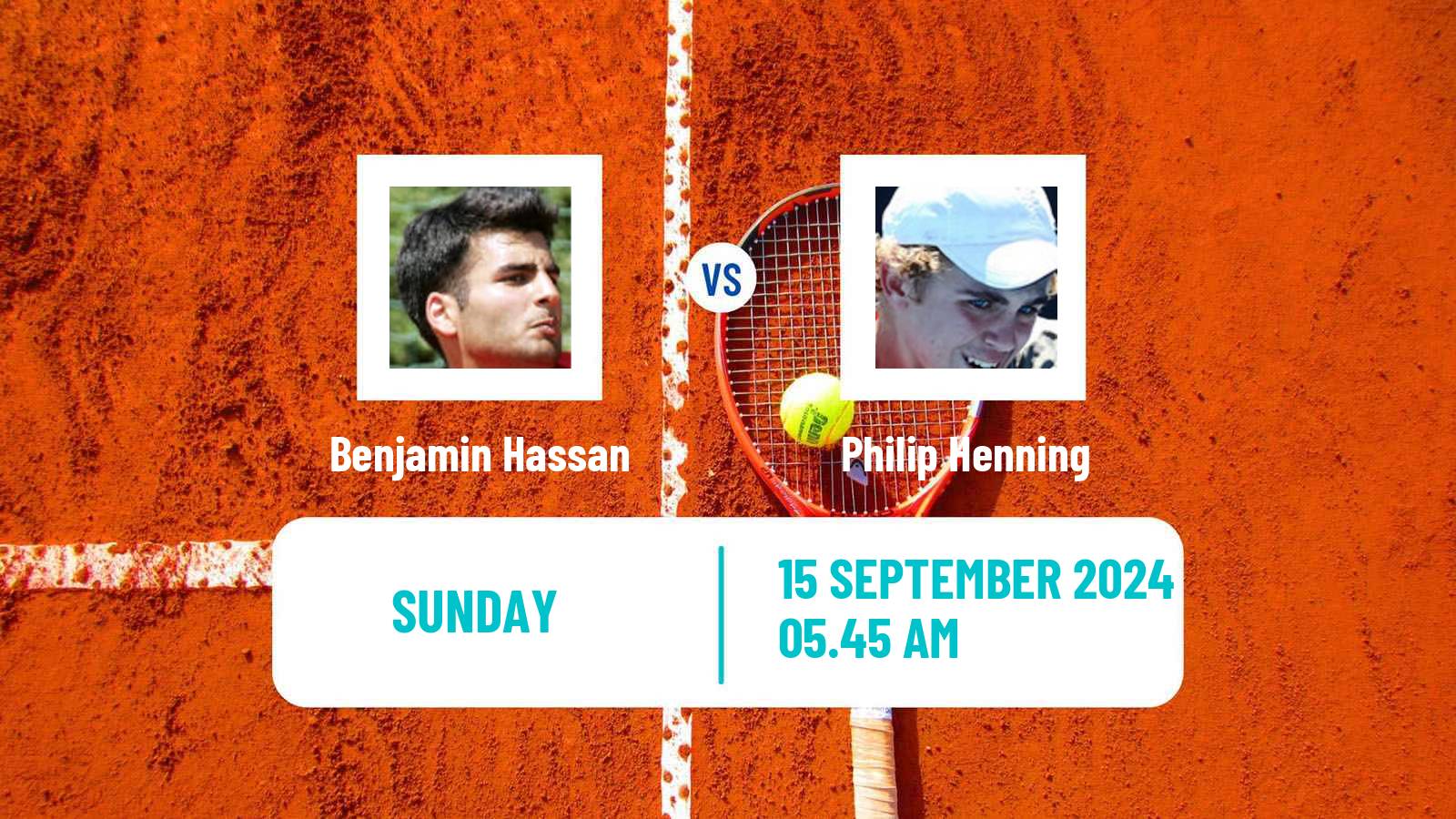 Tennis Davis Cup World Group II Benjamin Hassan - Philip Henning