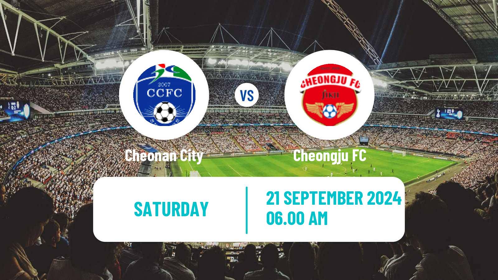 Soccer South Korean K-League 2 Cheonan City - Cheongju