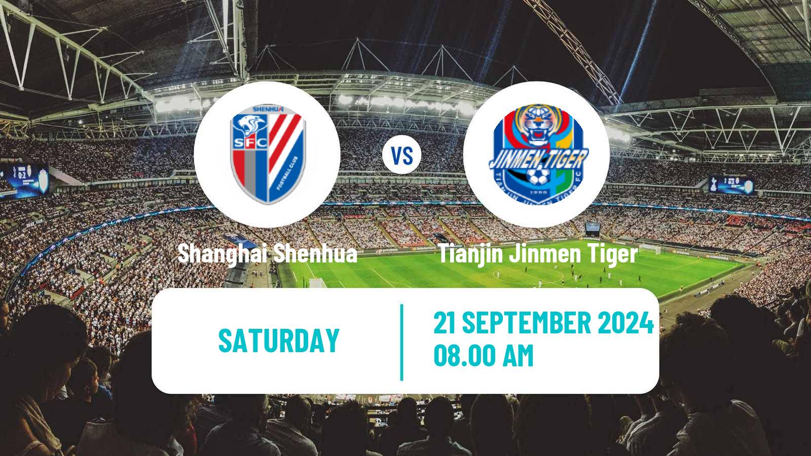 Soccer Chinese Super League Shanghai Shenhua - Tianjin Jinmen Tiger