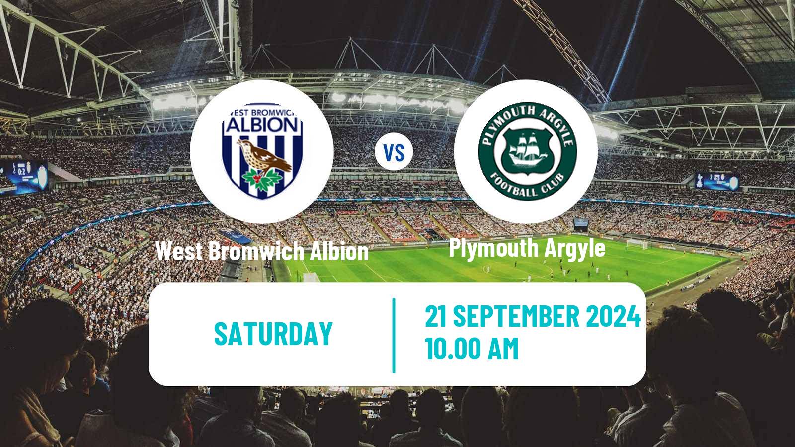 Soccer English League Championship West Bromwich Albion - Plymouth Argyle