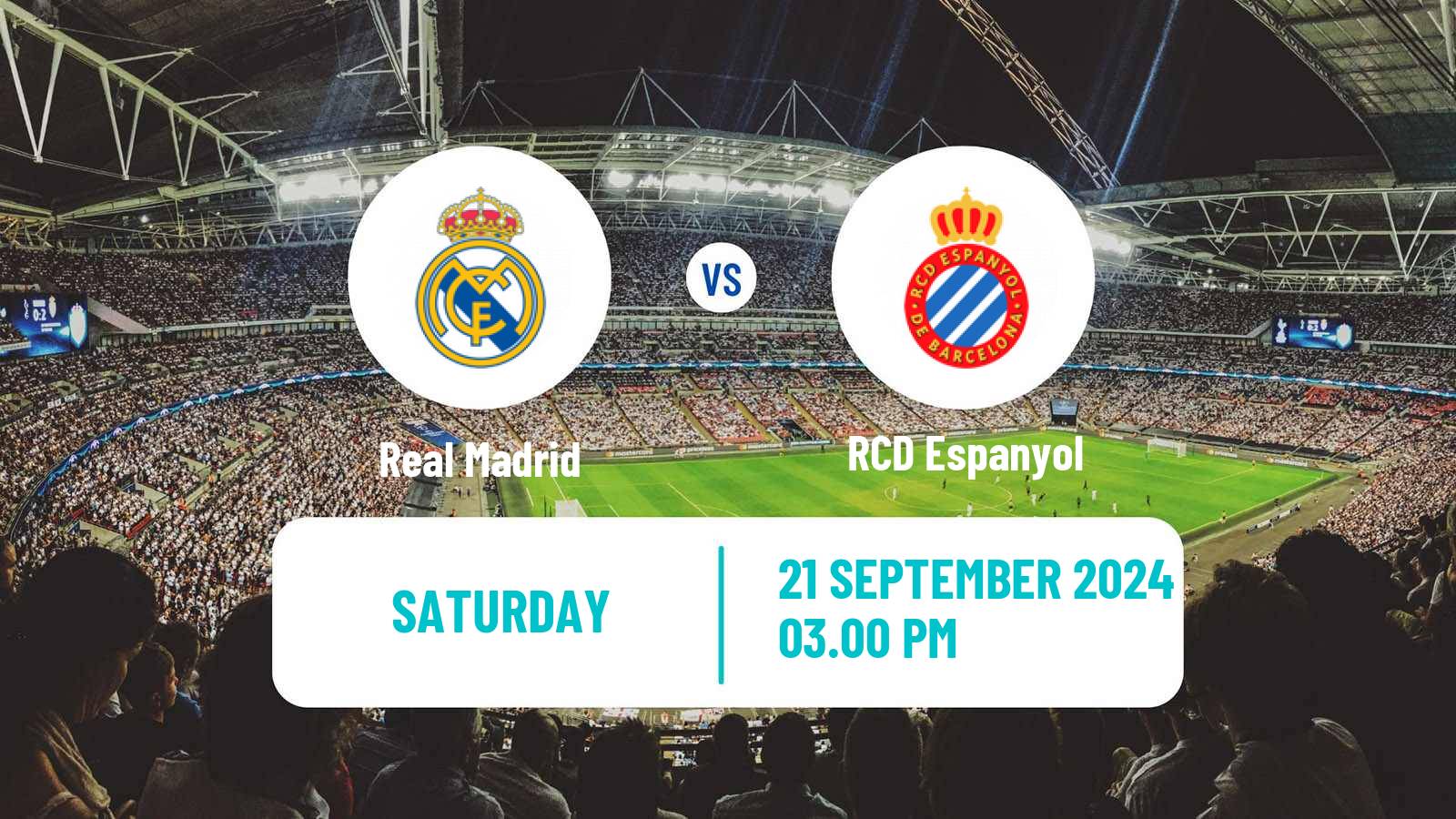 Soccer Spanish LaLiga Real Madrid - Espanyol