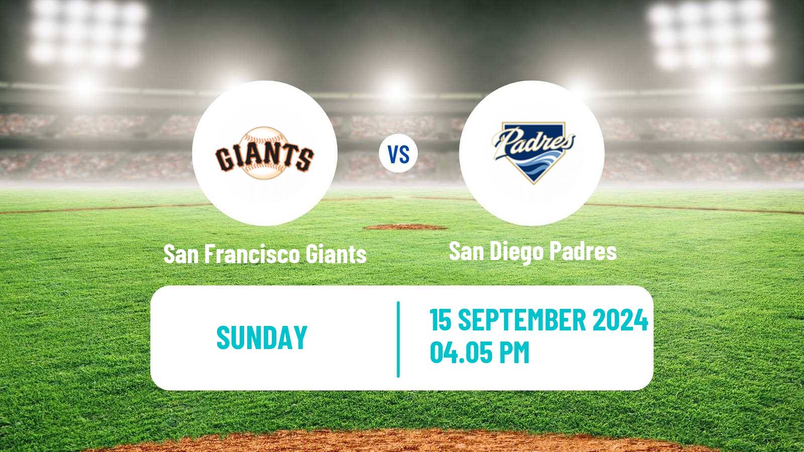 Baseball MLB San Francisco Giants - San Diego Padres