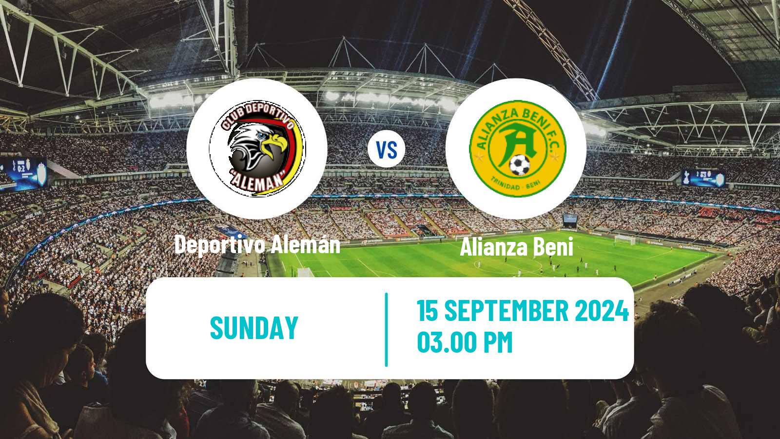 Soccer Bolivian Nacional B Deportivo Alemán - Alianza Beni