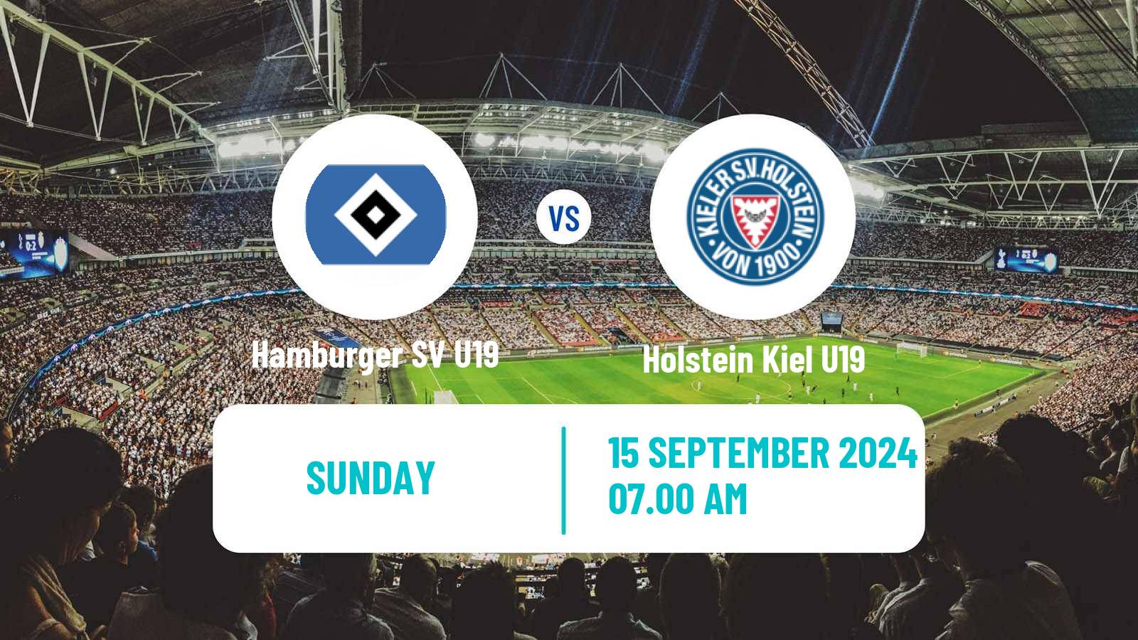 Soccer German DFB Youth League Hamburger SV U19 - Holstein Kiel U19