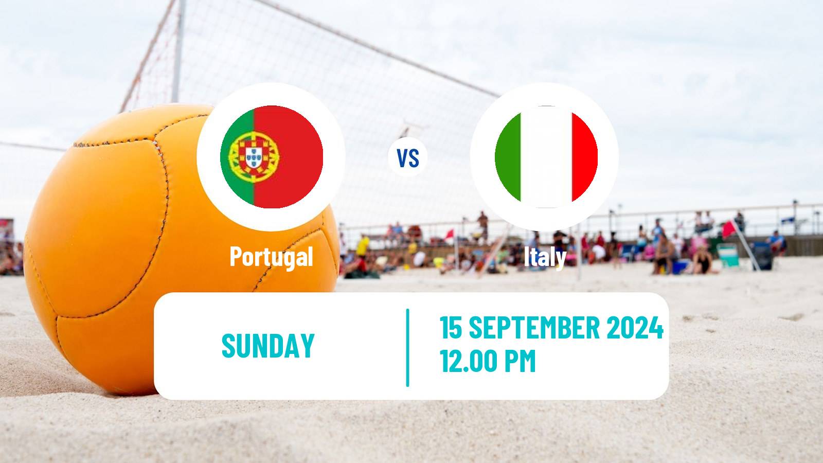 Beach soccer EBSL Superfinal Portugal - Italy