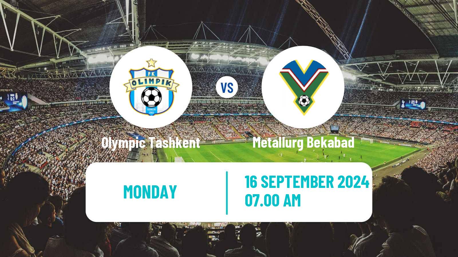 Soccer Uzbek League Olympic Tashkent - Metallurg Bekabad