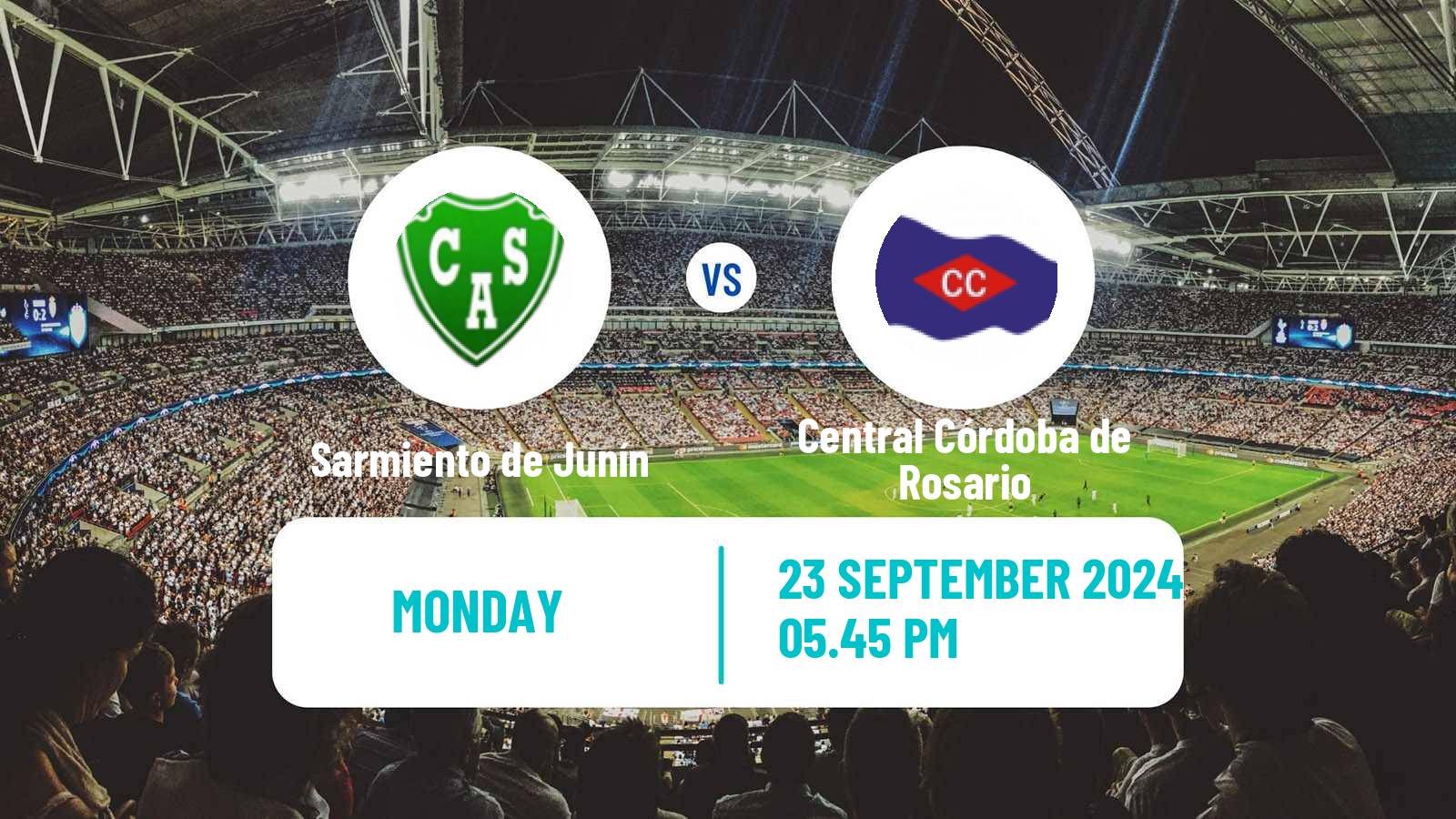 Soccer Argentinian Liga Profesional Sarmiento de Junín - Central Córdoba de Rosario