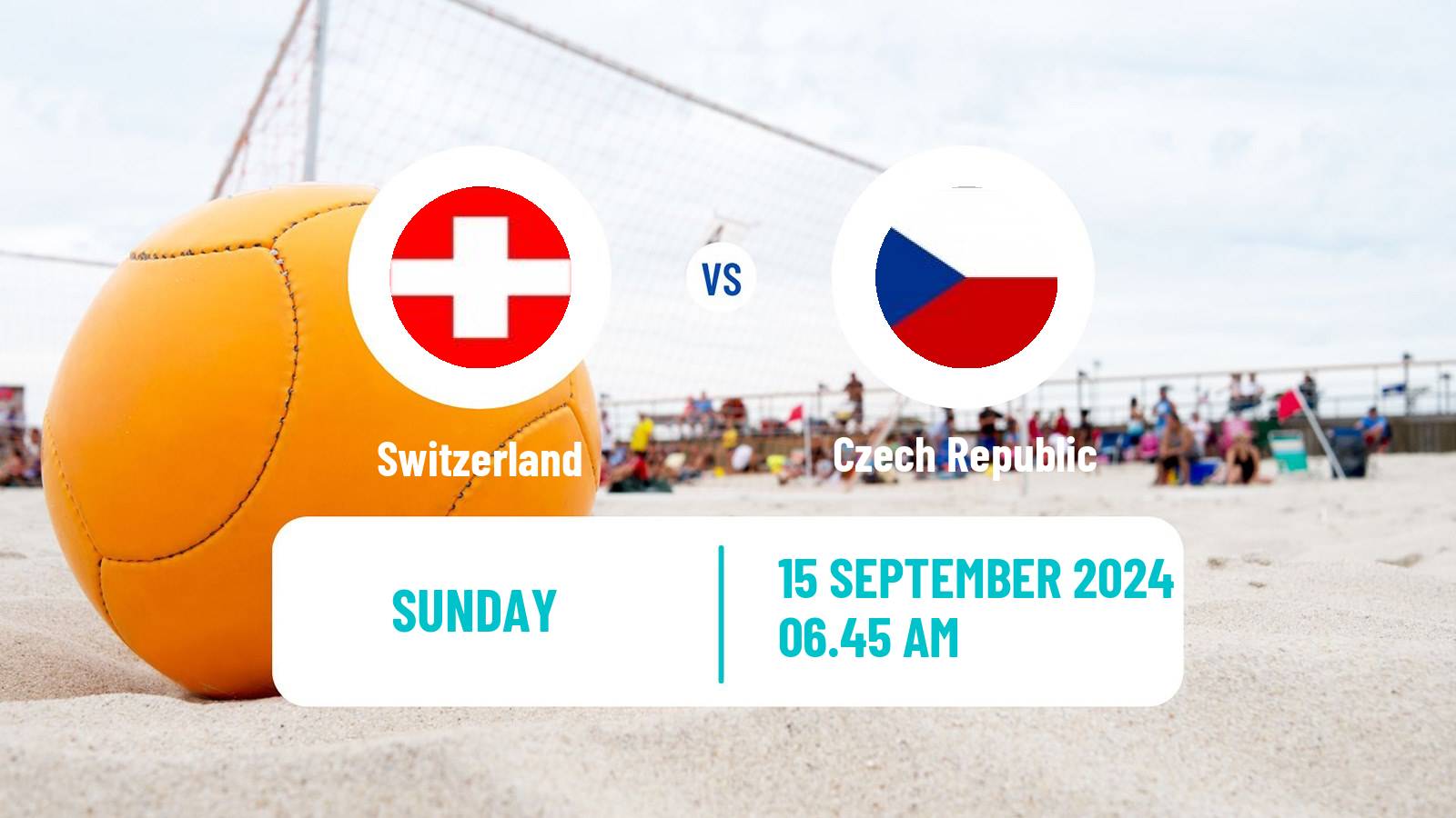 Beach soccer EBSL Superfinal Switzerland - Czech Republic