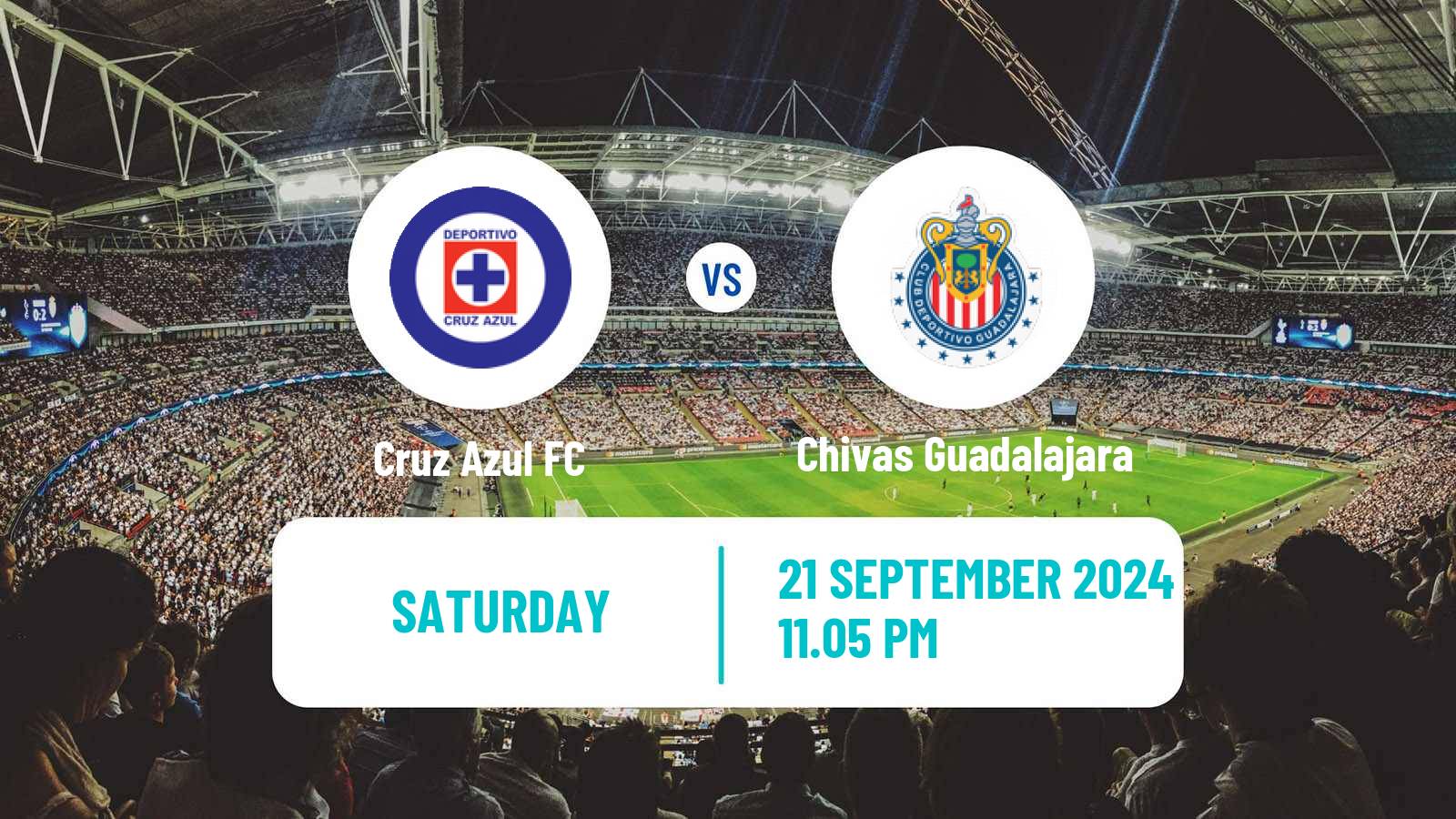 Soccer Mexican Liga MX Cruz Azul - Chivas Guadalajara