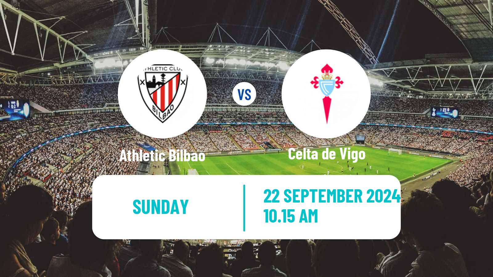 Soccer Spanish LaLiga Athletic Bilbao - Celta de Vigo