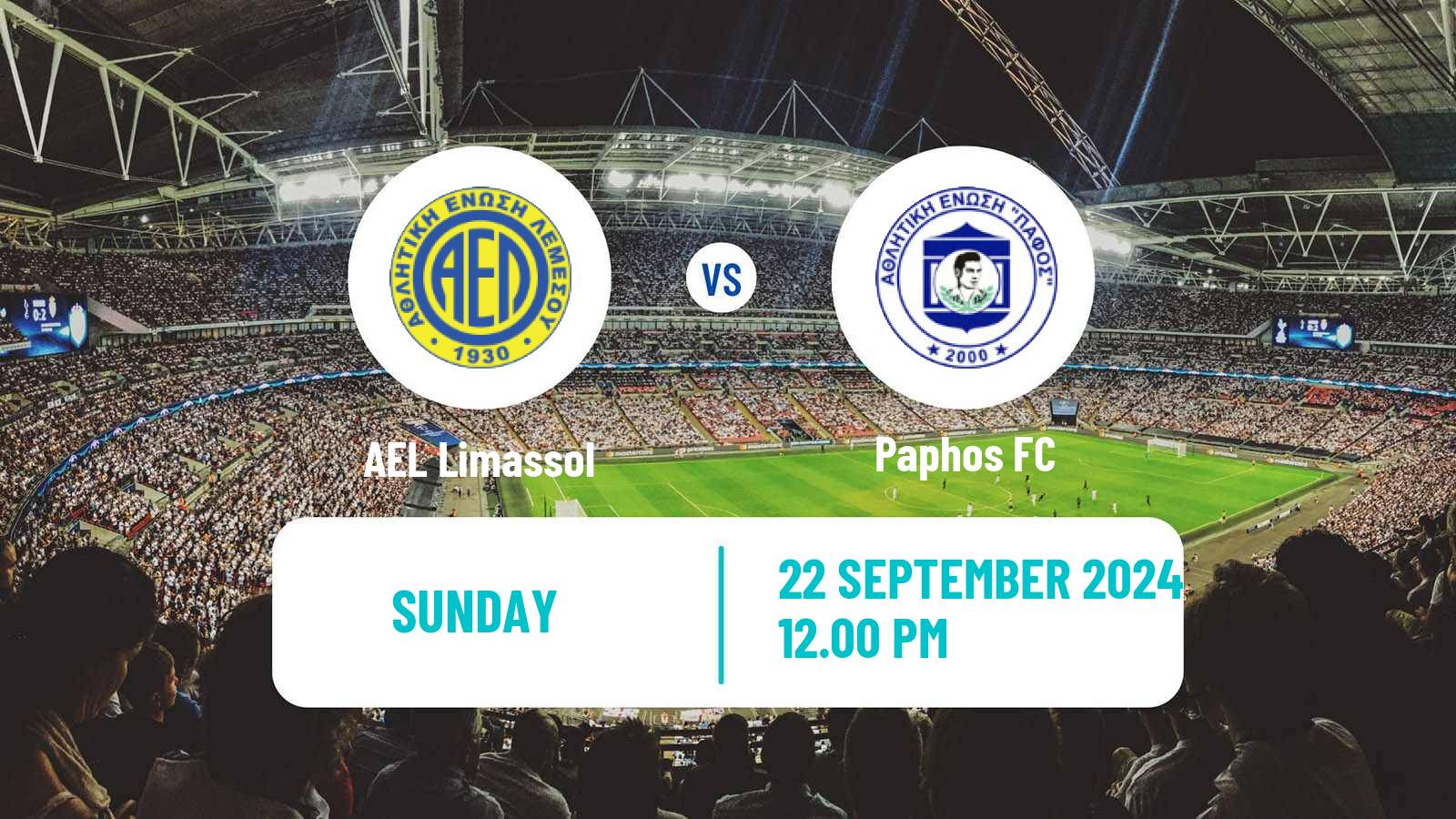 Soccer Cypriot First Division AEL Limassol - Paphos