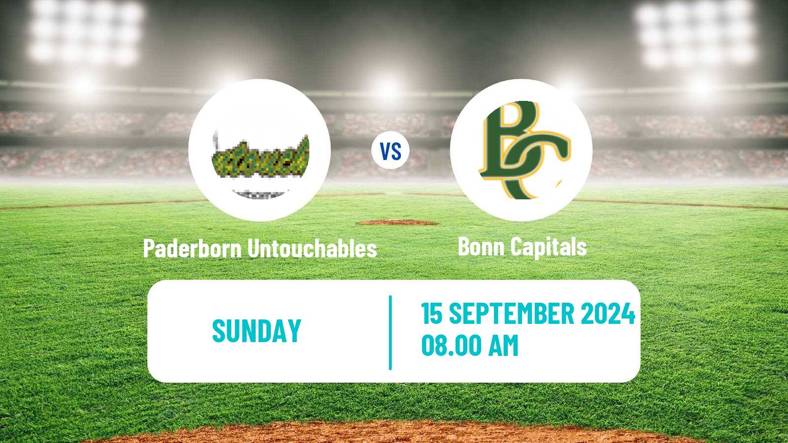 Baseball German Bundesliga Baseball Paderborn Untouchables - Bonn Capitals