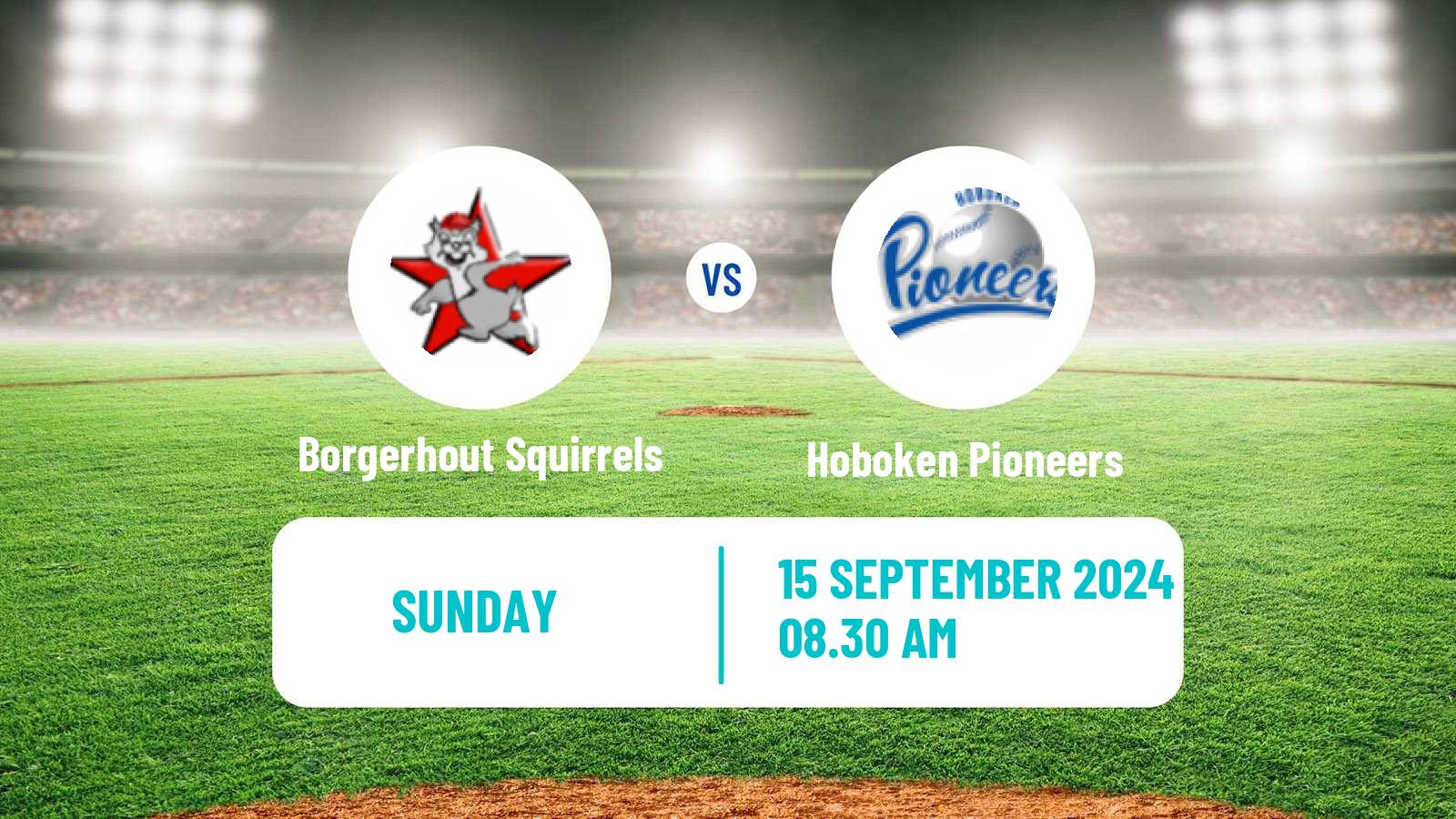 Baseball Belgian Division 1 Baseball Borgerhout Squirrels - Hoboken Pioneers