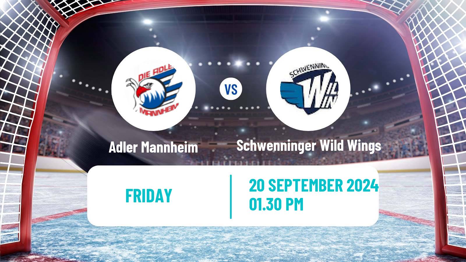 Hockey German Ice Hockey League Adler Mannheim - Schwenninger Wild Wings