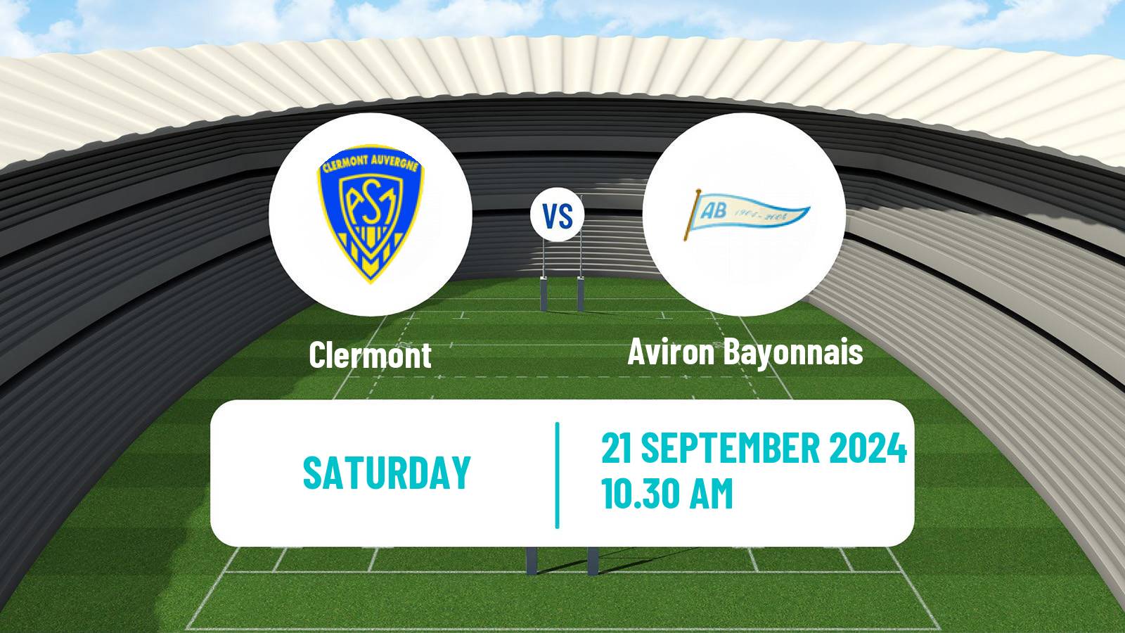 Rugby union French Top 14 Clermont - Aviron Bayonnais