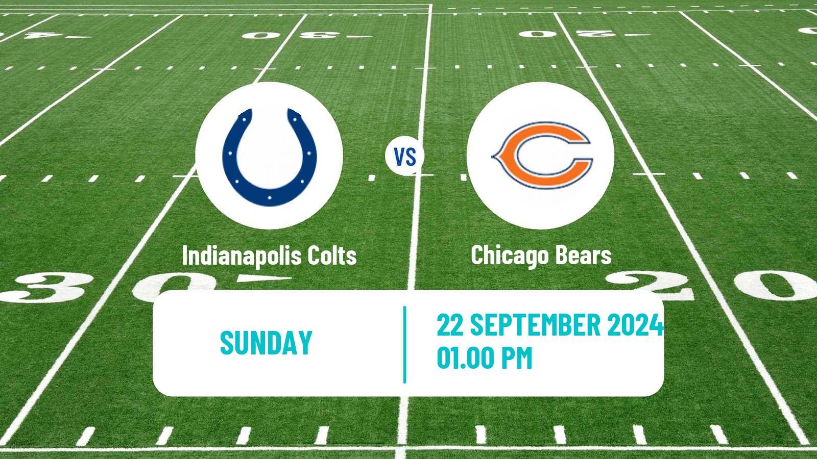 American football NFL Indianapolis Colts - Chicago Bears