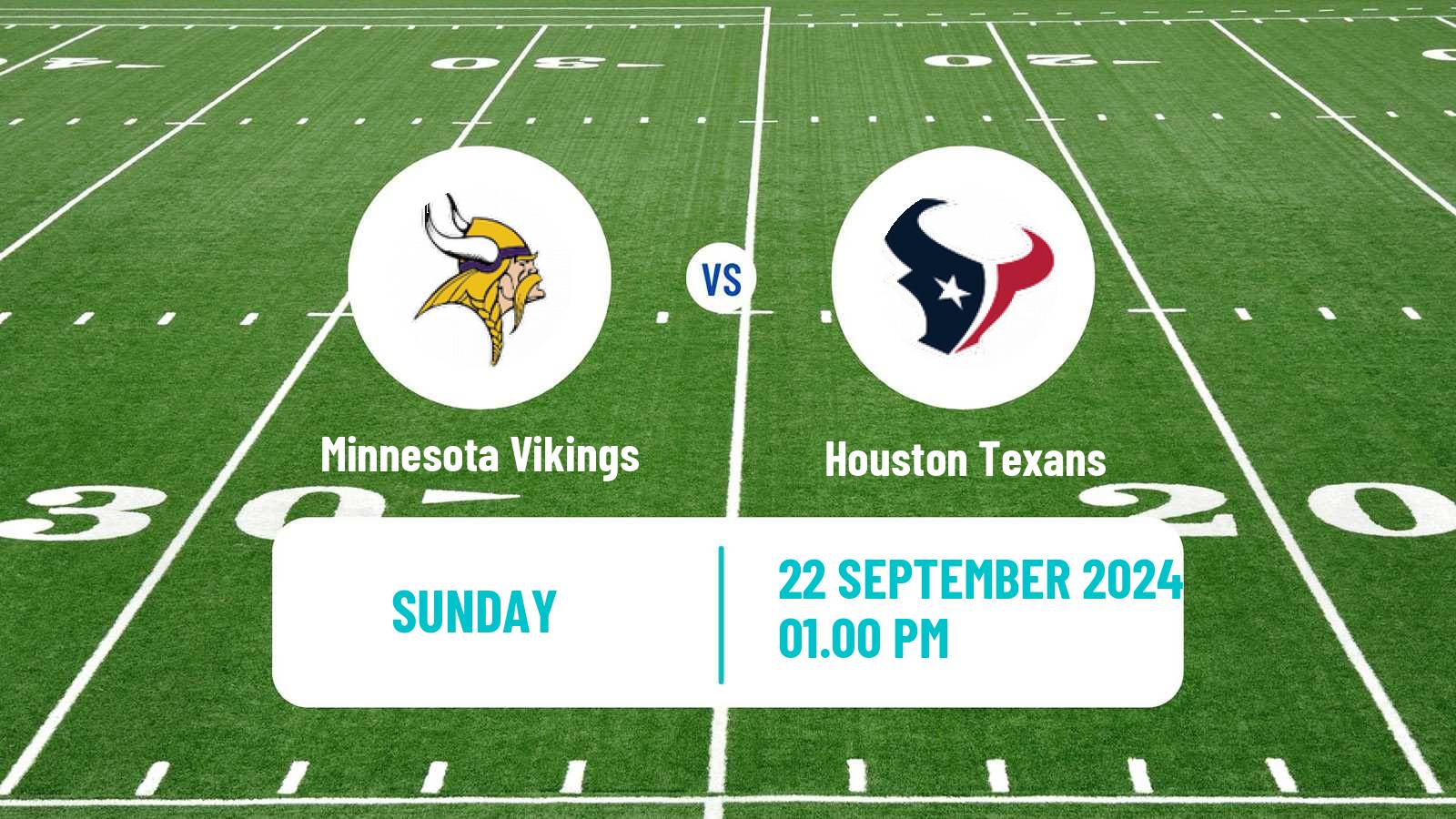 American football NFL Minnesota Vikings - Houston Texans