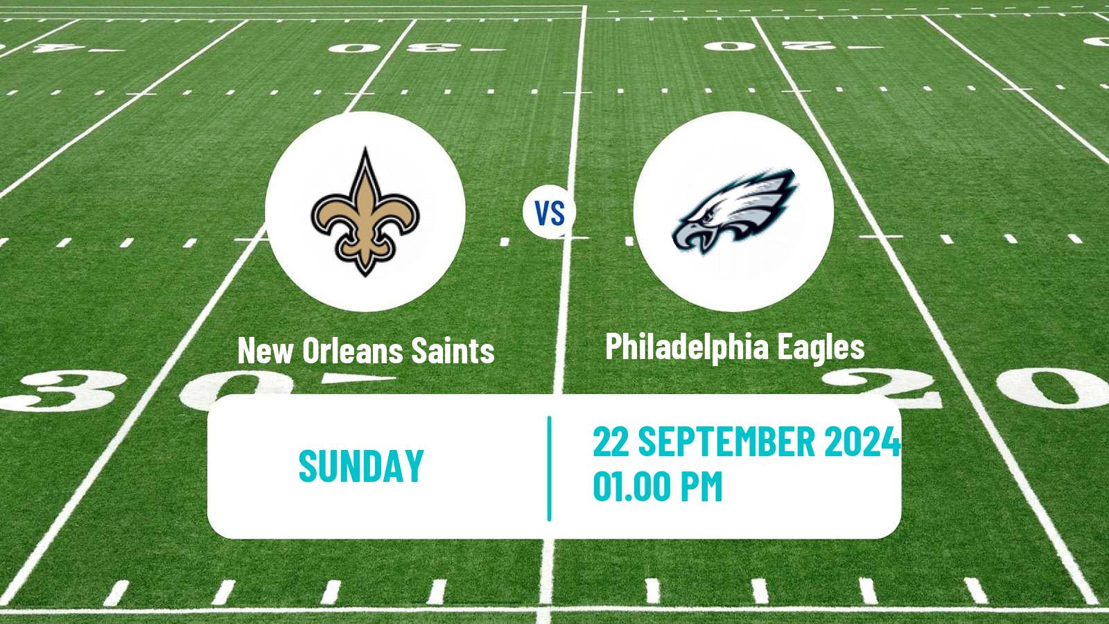 American football NFL New Orleans Saints - Philadelphia Eagles