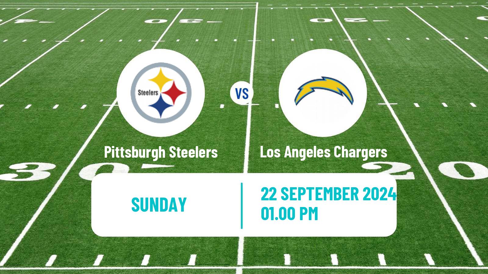 American football NFL Pittsburgh Steelers - Los Angeles Chargers