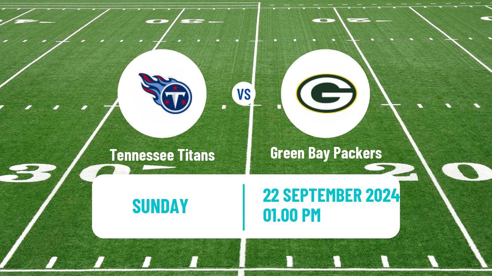 American football NFL Tennessee Titans - Green Bay Packers