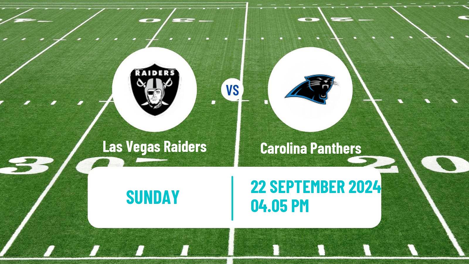 American football NFL Las Vegas Raiders - Carolina Panthers