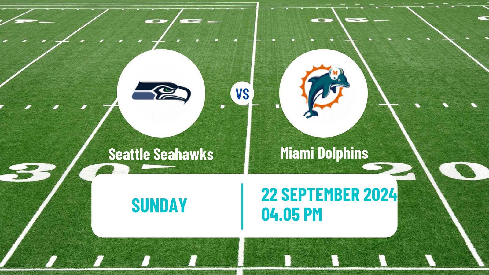 American football NFL Seattle Seahawks - Miami Dolphins