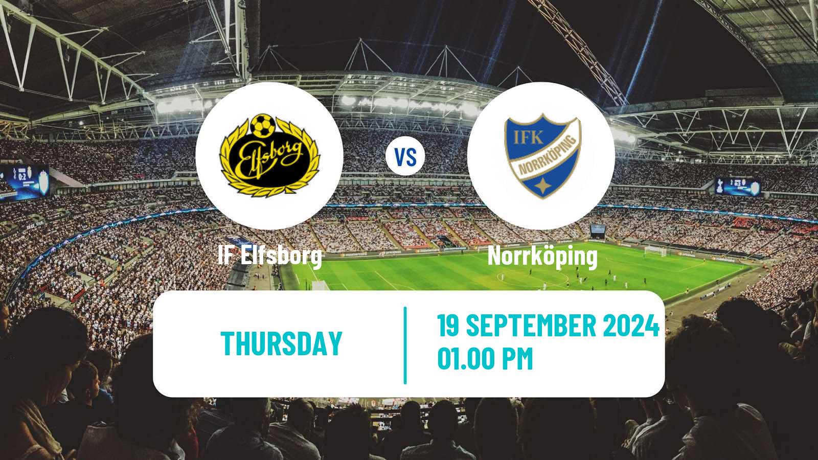 Soccer Swedish Allsvenskan Elfsborg - Norrköping