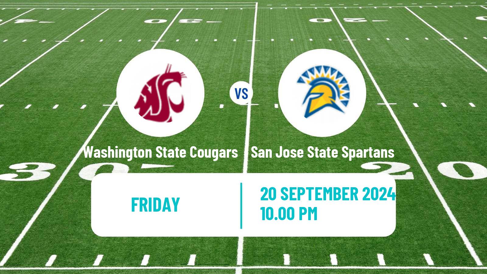 American football NCAA College Football Washington State Cougars - San Jose State Spartans