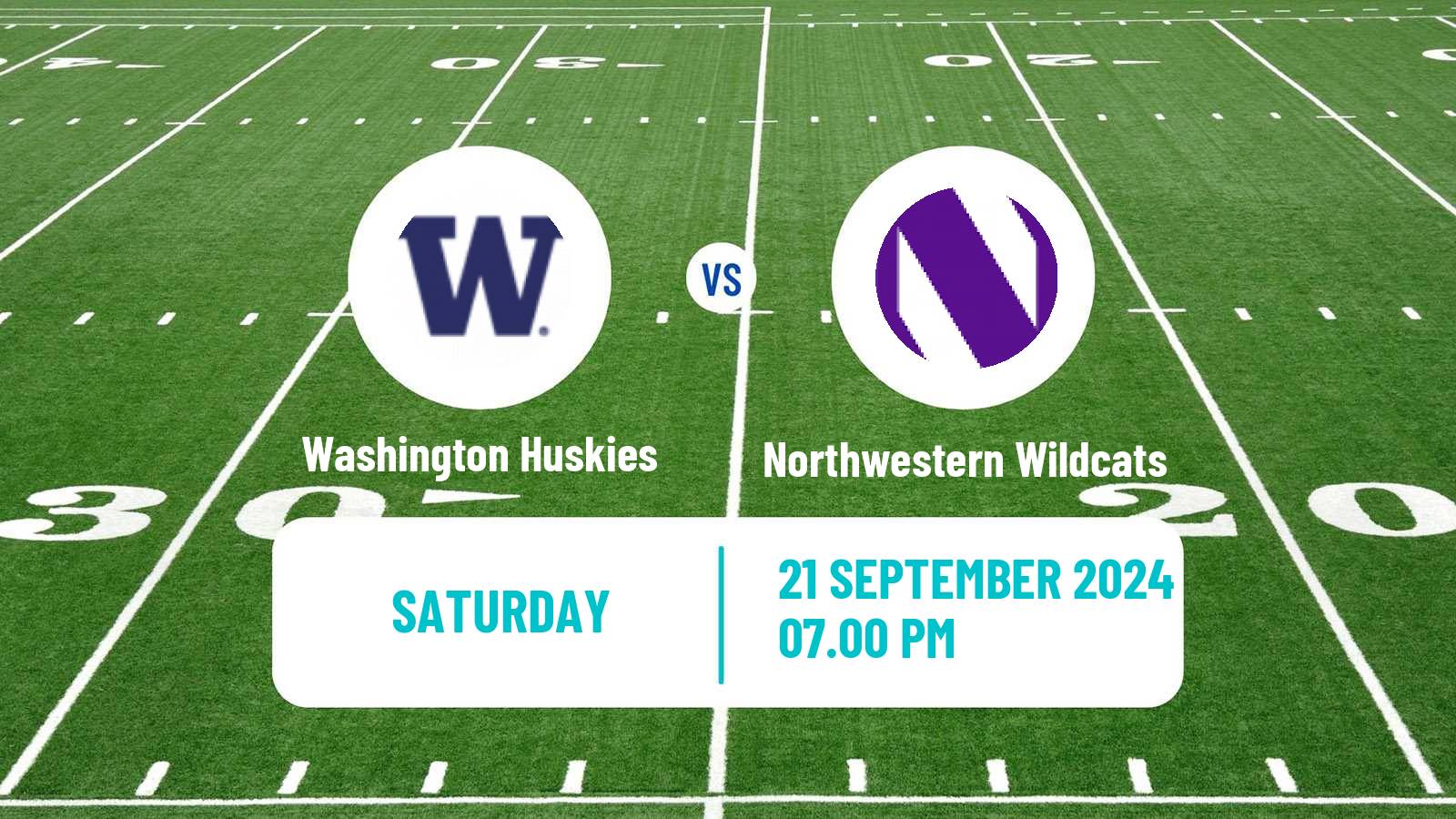 American football NCAA College Football Washington Huskies - Northwestern Wildcats