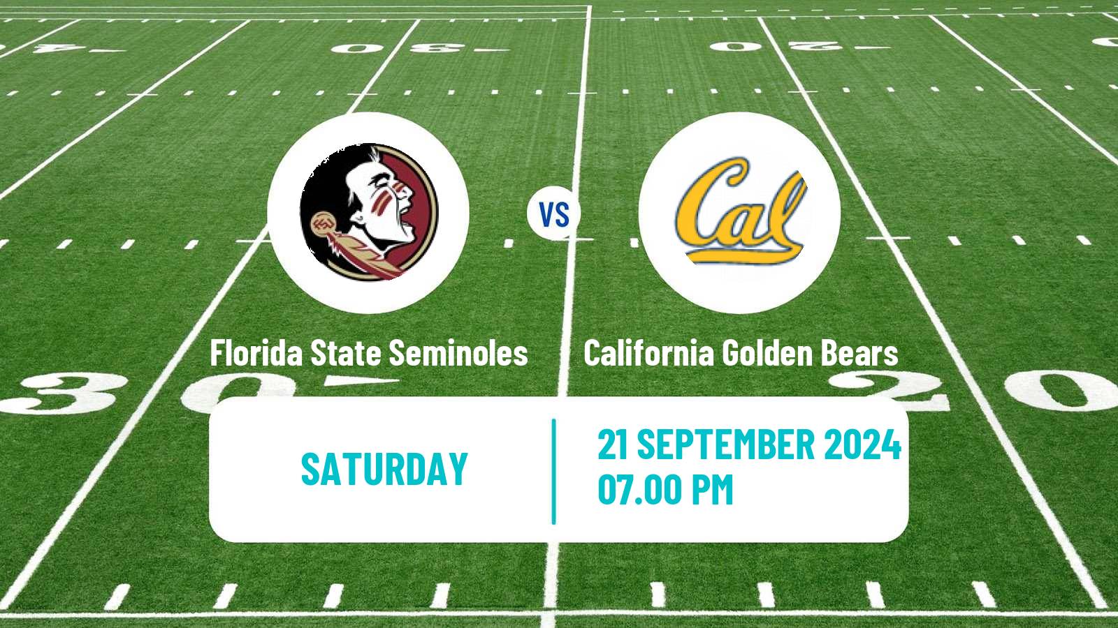 American football NCAA College Football Florida State Seminoles - California Golden Bears