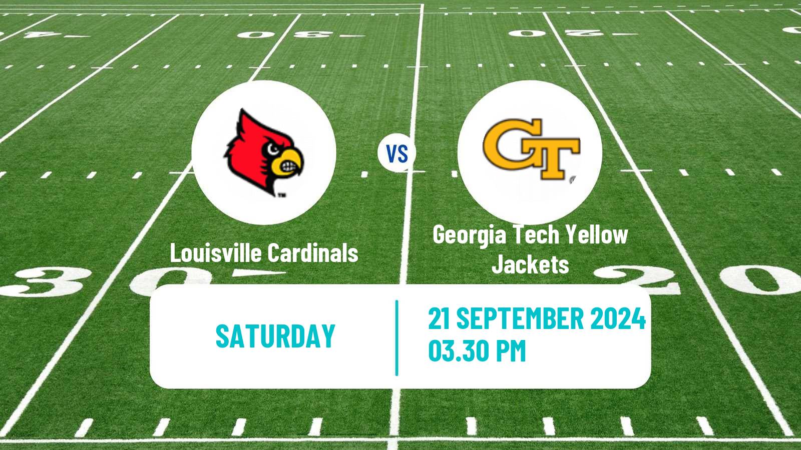 American football NCAA College Football Louisville Cardinals - Georgia Tech Yellow Jackets