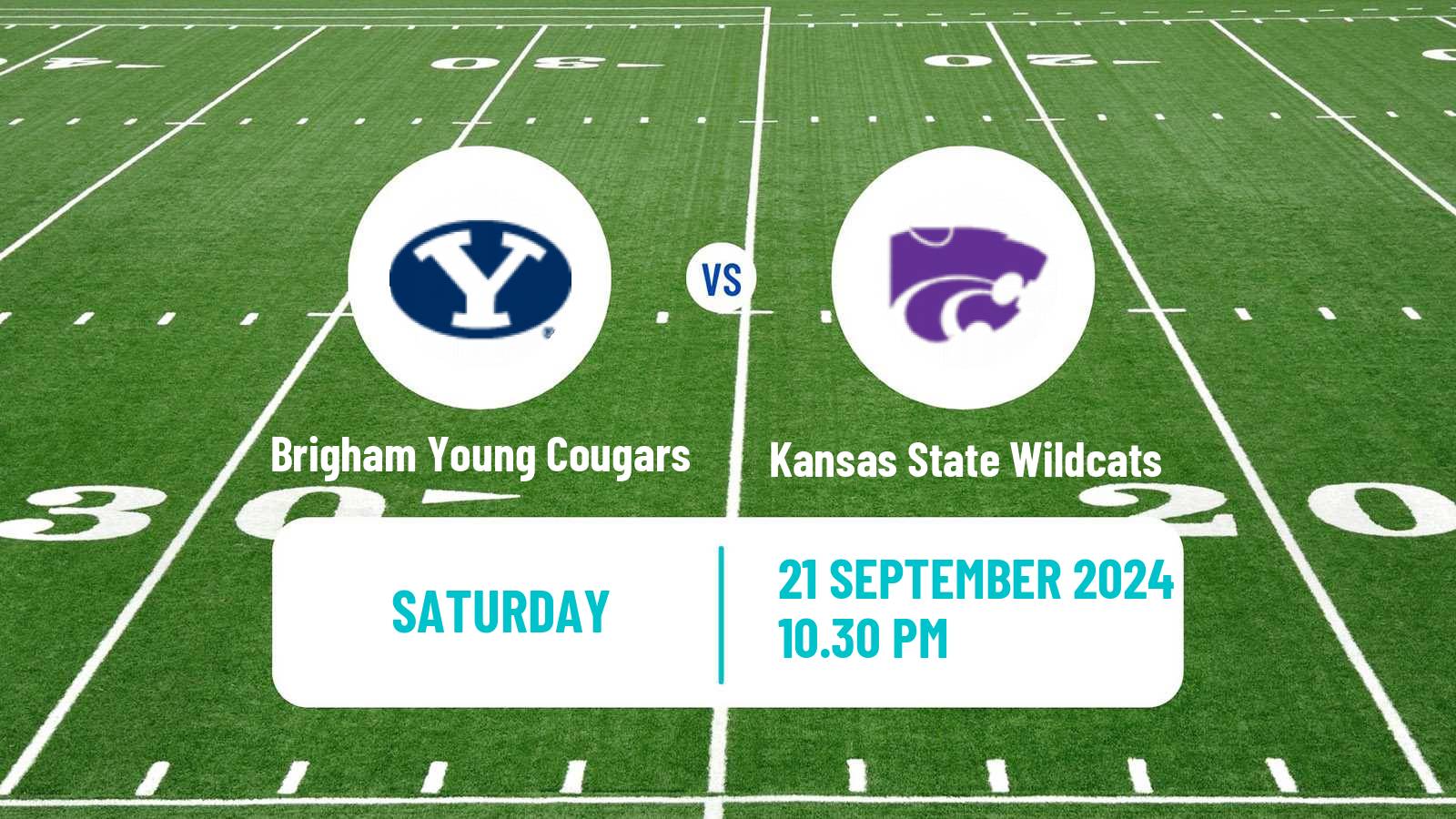 American football NCAA College Football Brigham Young Cougars - Kansas State Wildcats