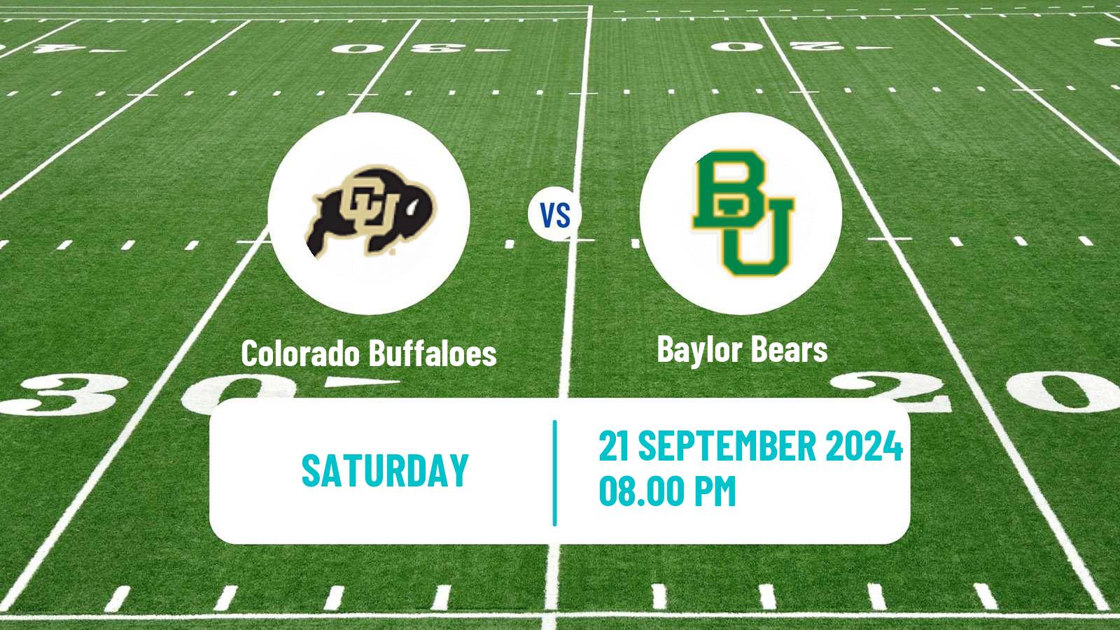 American football NCAA College Football Colorado Buffaloes - Baylor Bears