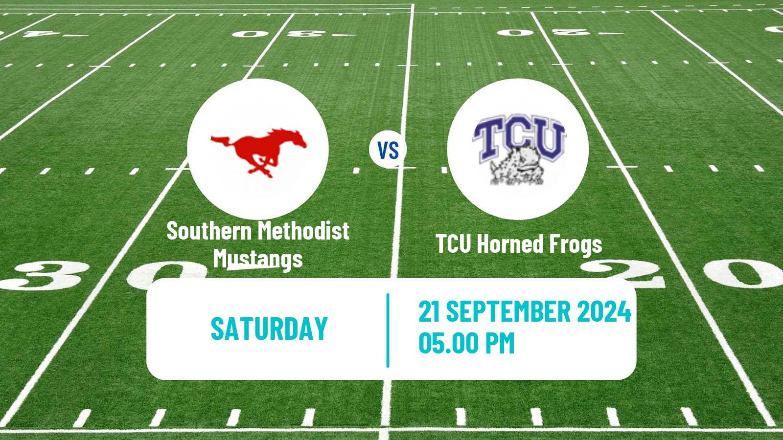 American football NCAA College Football Southern Methodist Mustangs - TCU Horned Frogs