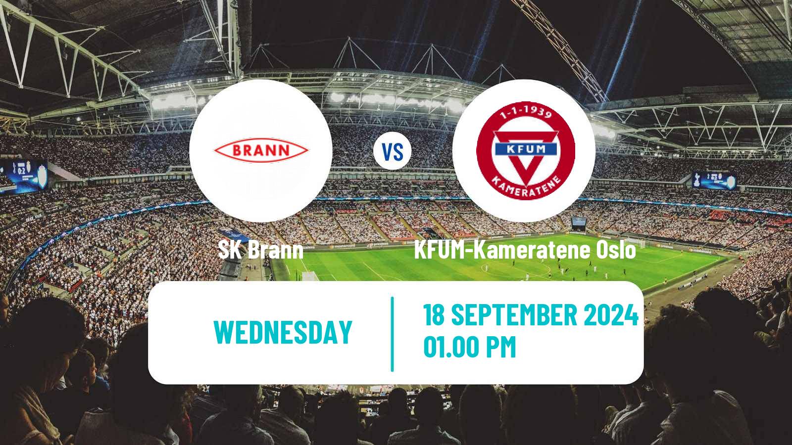 Soccer Norwegian Eliteserien Brann - KFUM-Kameratene Oslo